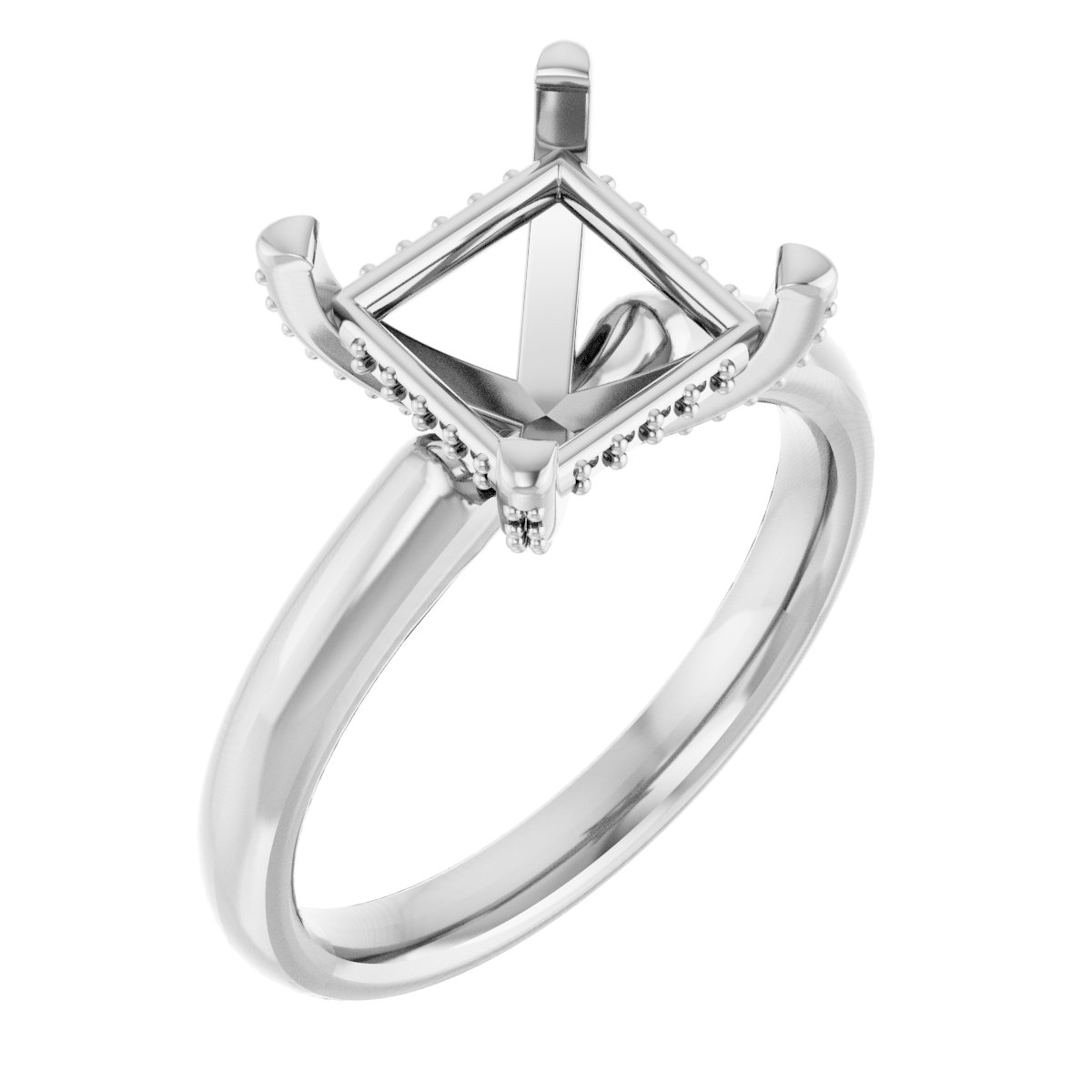 Pave-Style' Accented Engagement Ring