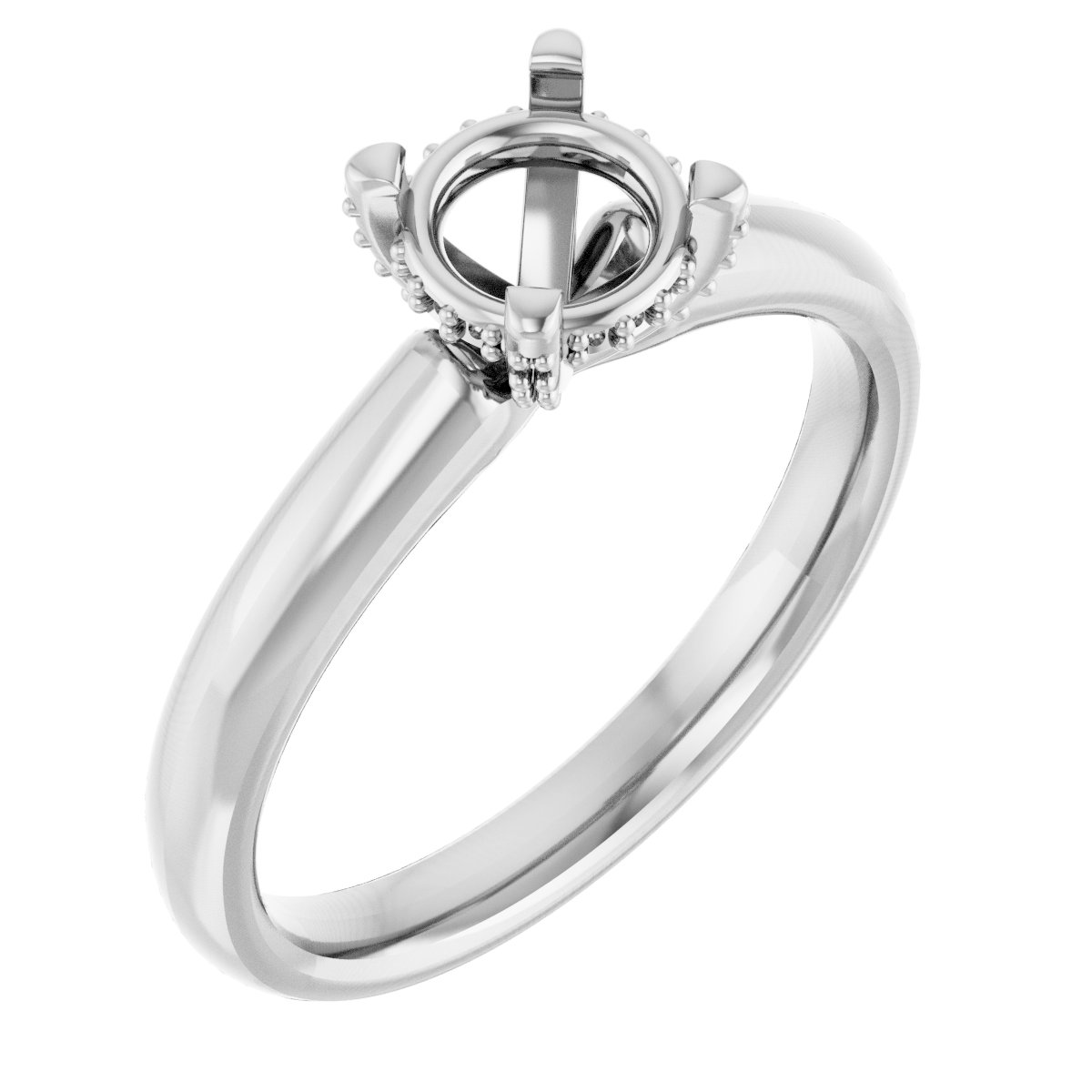 Pave-Style' Accented Engagement Ring