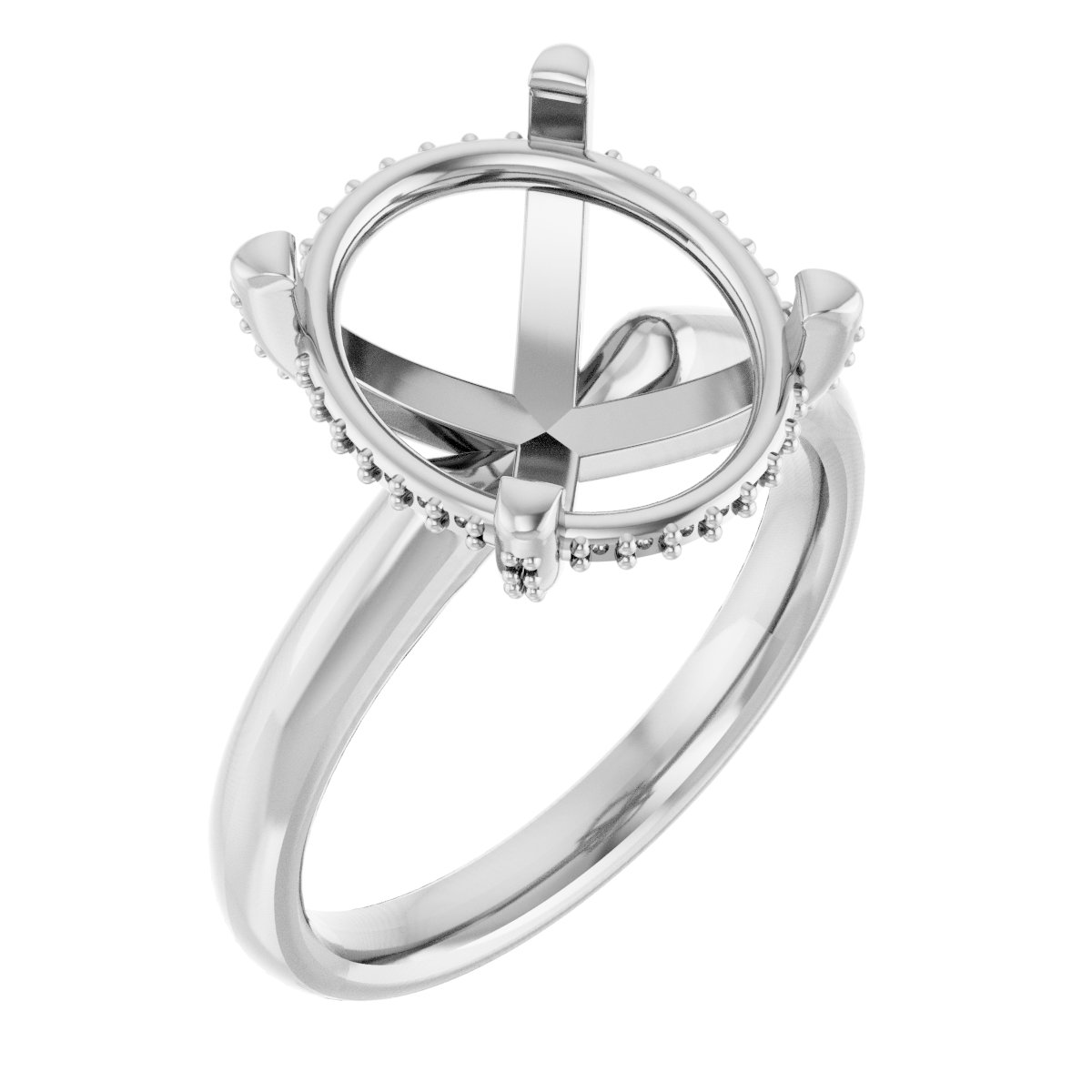 Pave-Style' Accented Engagement Ring