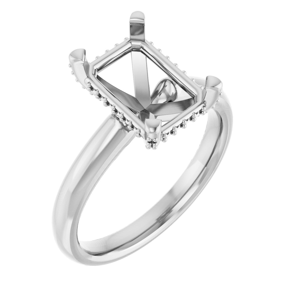 Pave-Style' Accented Engagement Ring