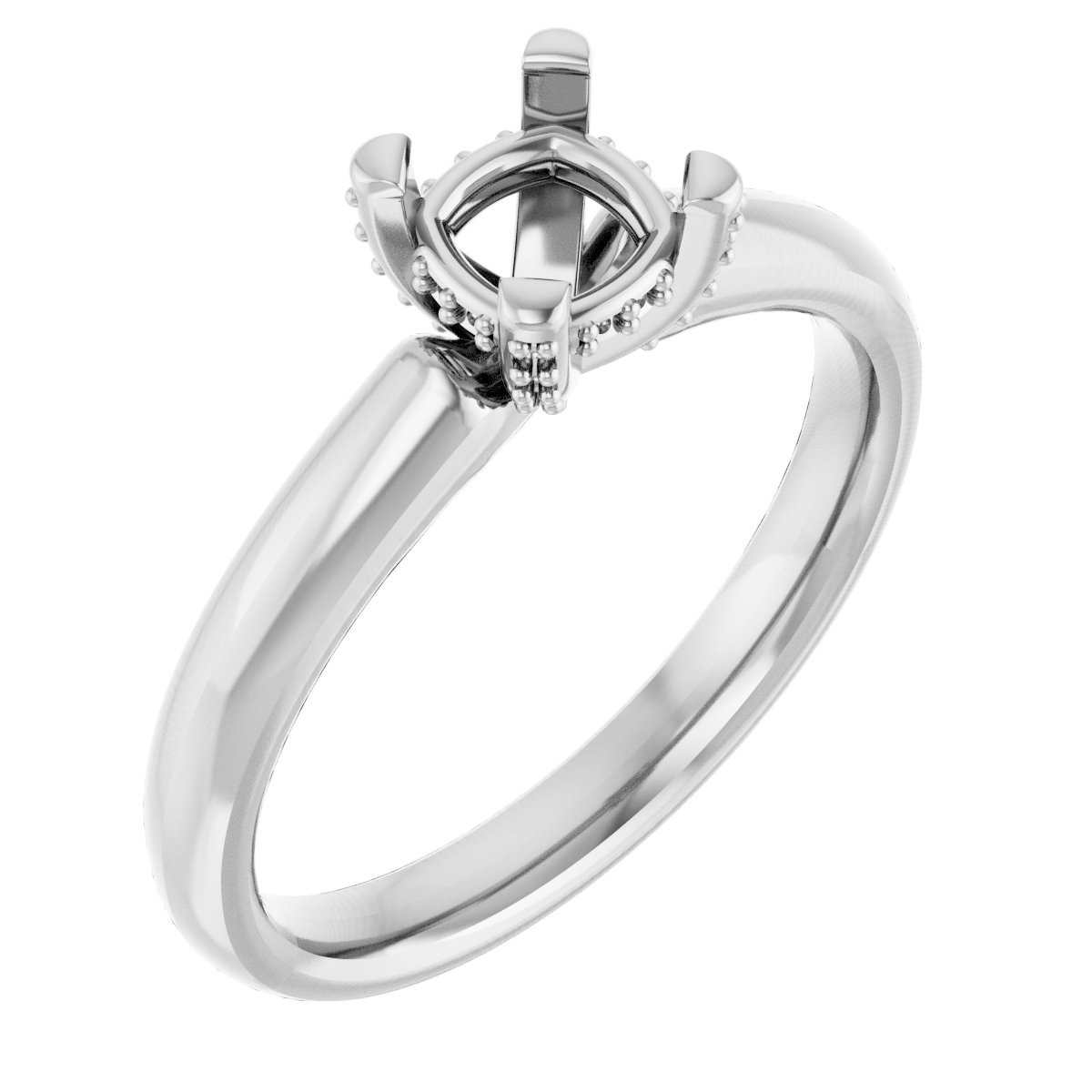 Pave-Style' Accented Engagement Ring