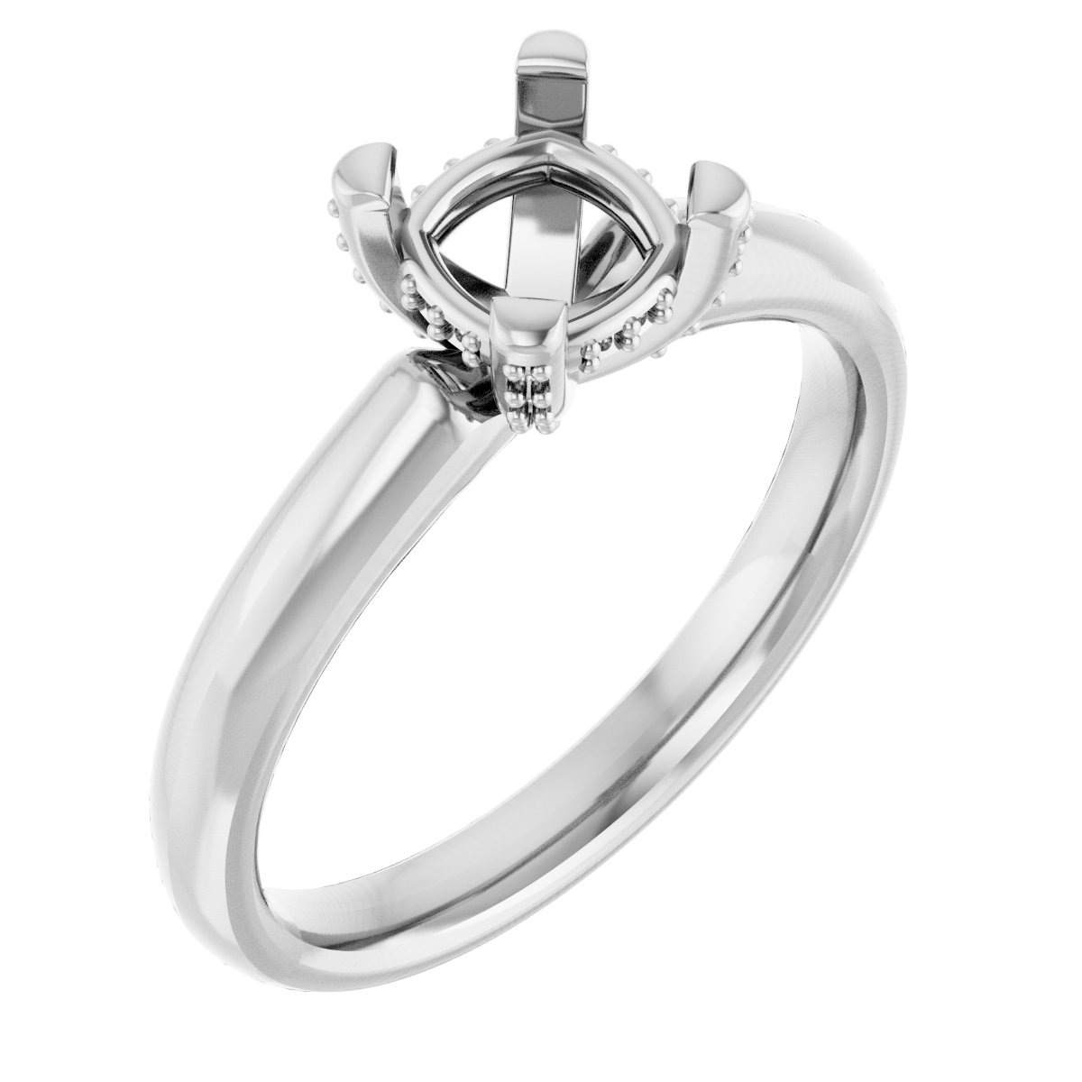 Pave-Style' Accented Engagement Ring