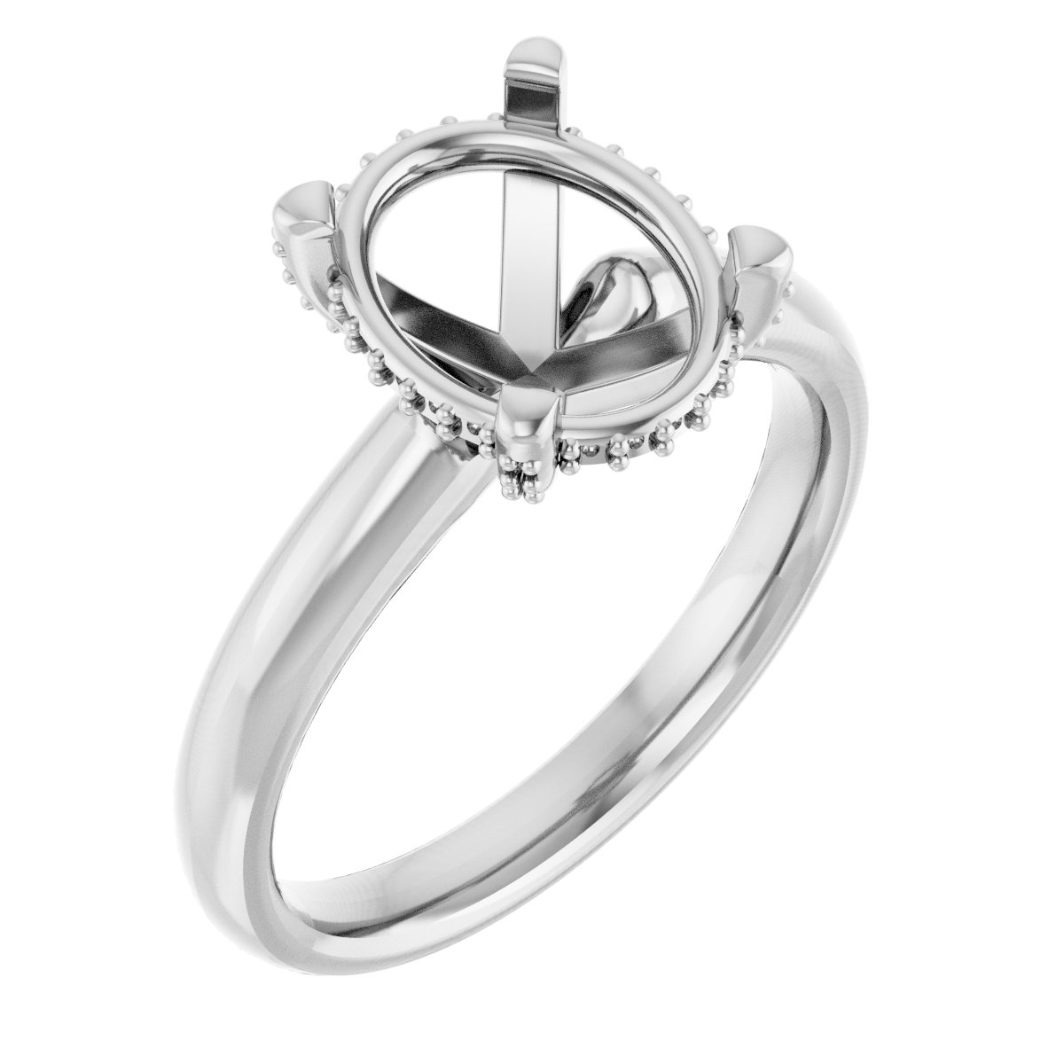 Pave-Style' Accented Engagement Ring