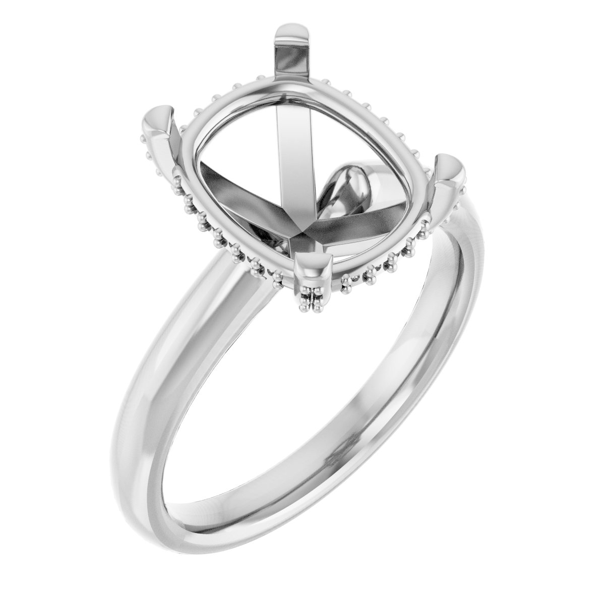 Pave-Style' Accented Engagement Ring