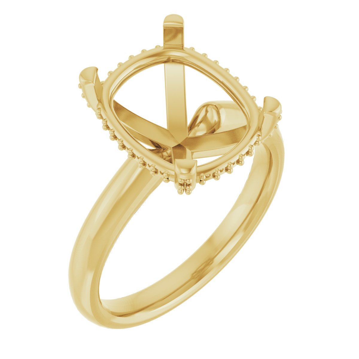 Pave-Style' Accented Engagement Ring