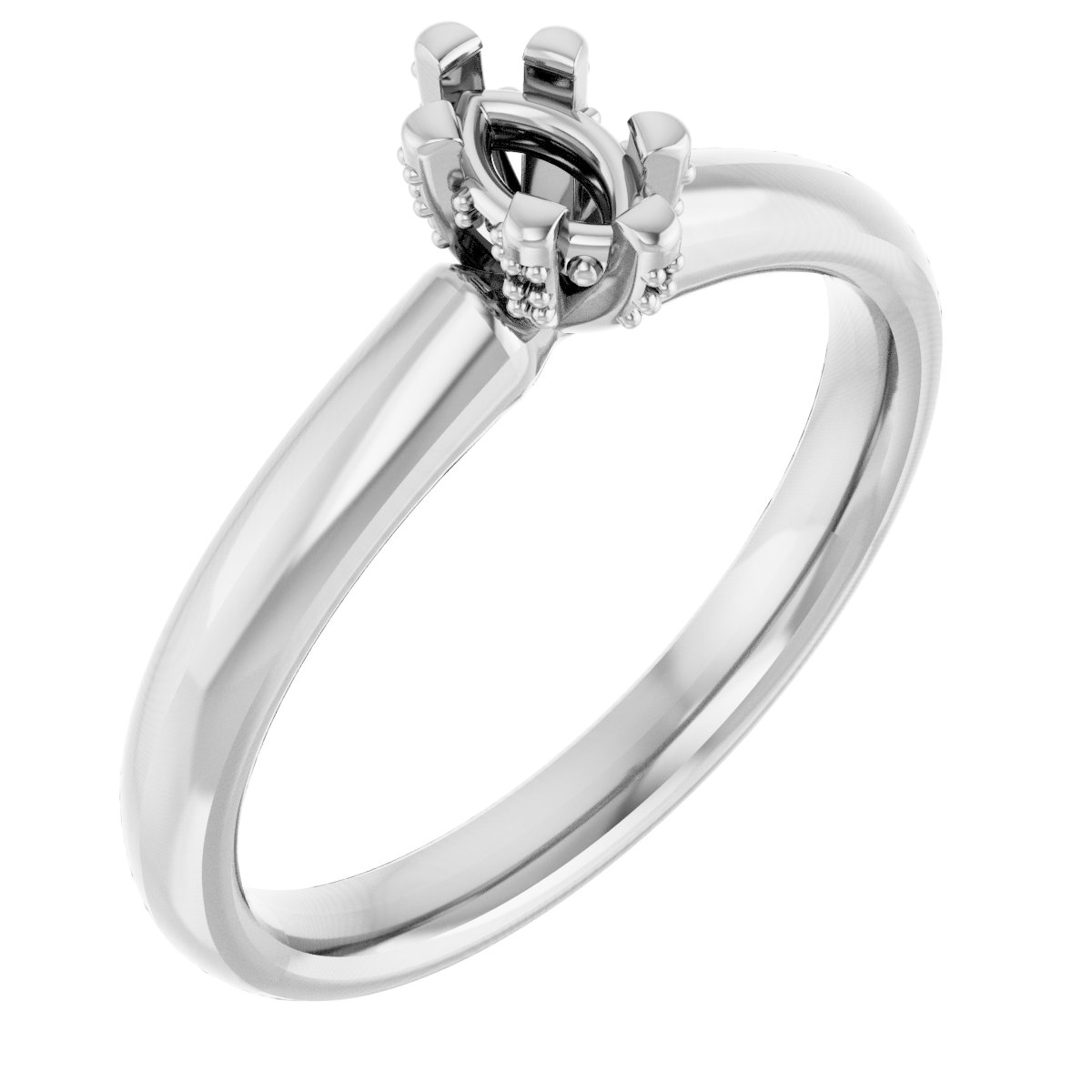 Pave-Style' Accented Engagement Ring