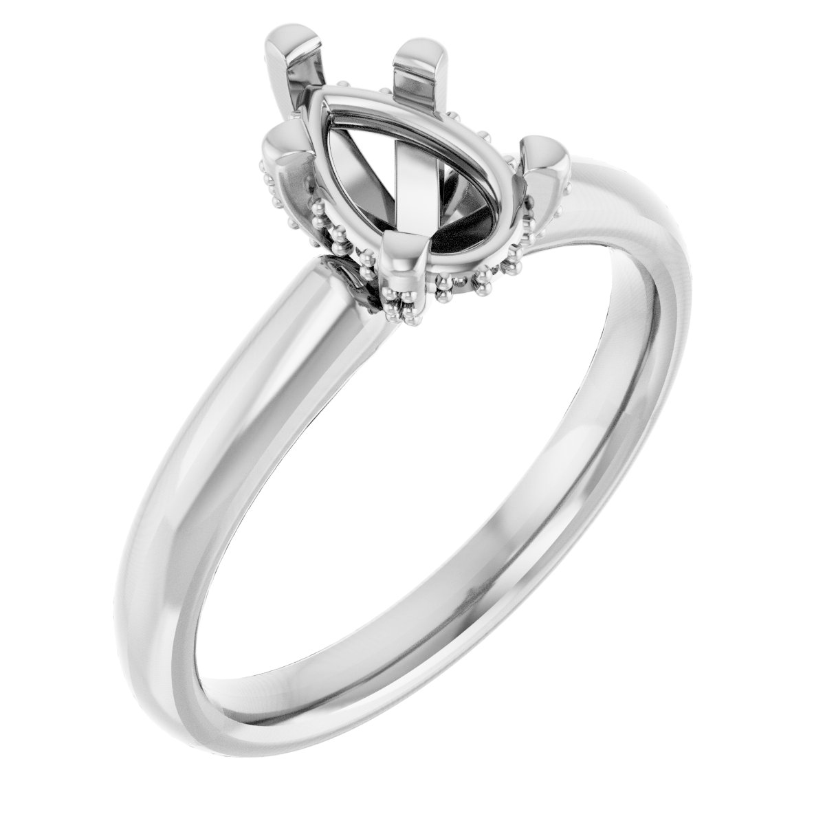 Pave-Style' Accented Engagement Ring