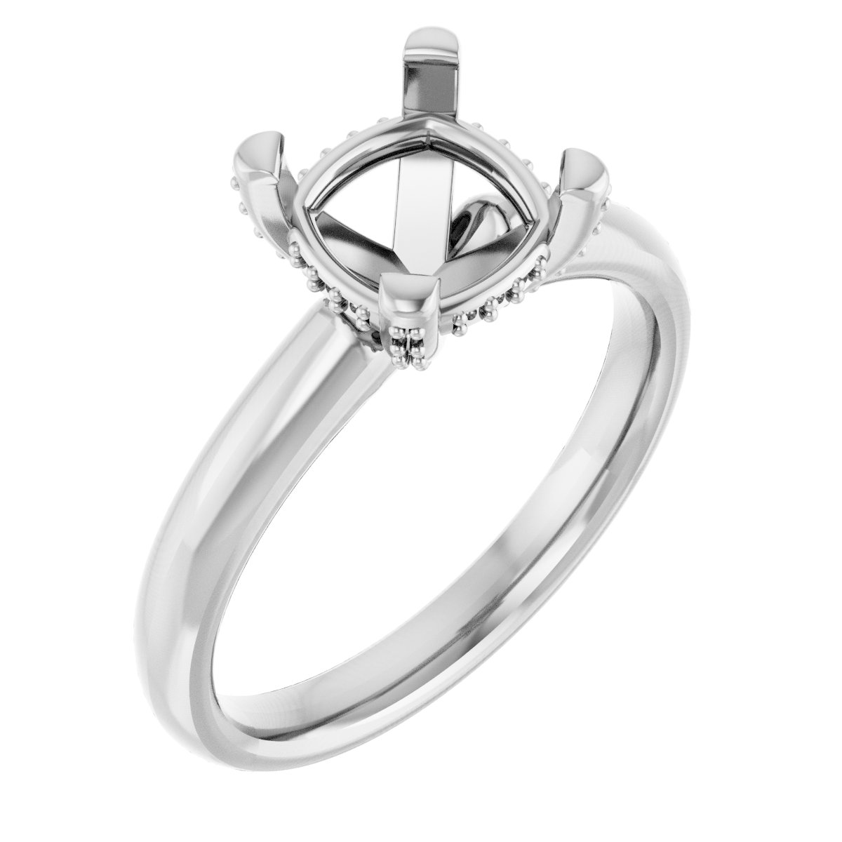 Pave-Style' Accented Engagement Ring