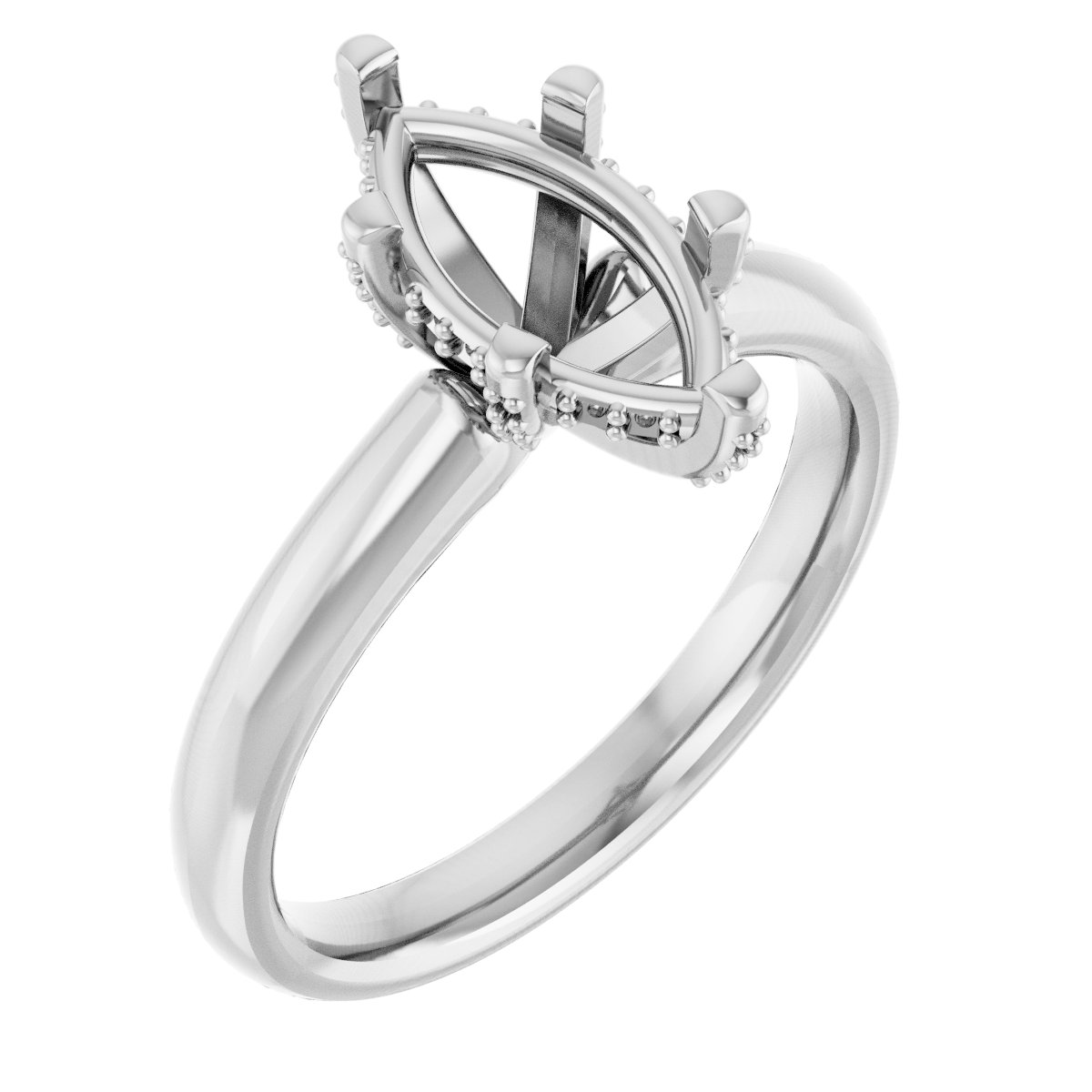 Pave-Style' Accented Engagement Ring