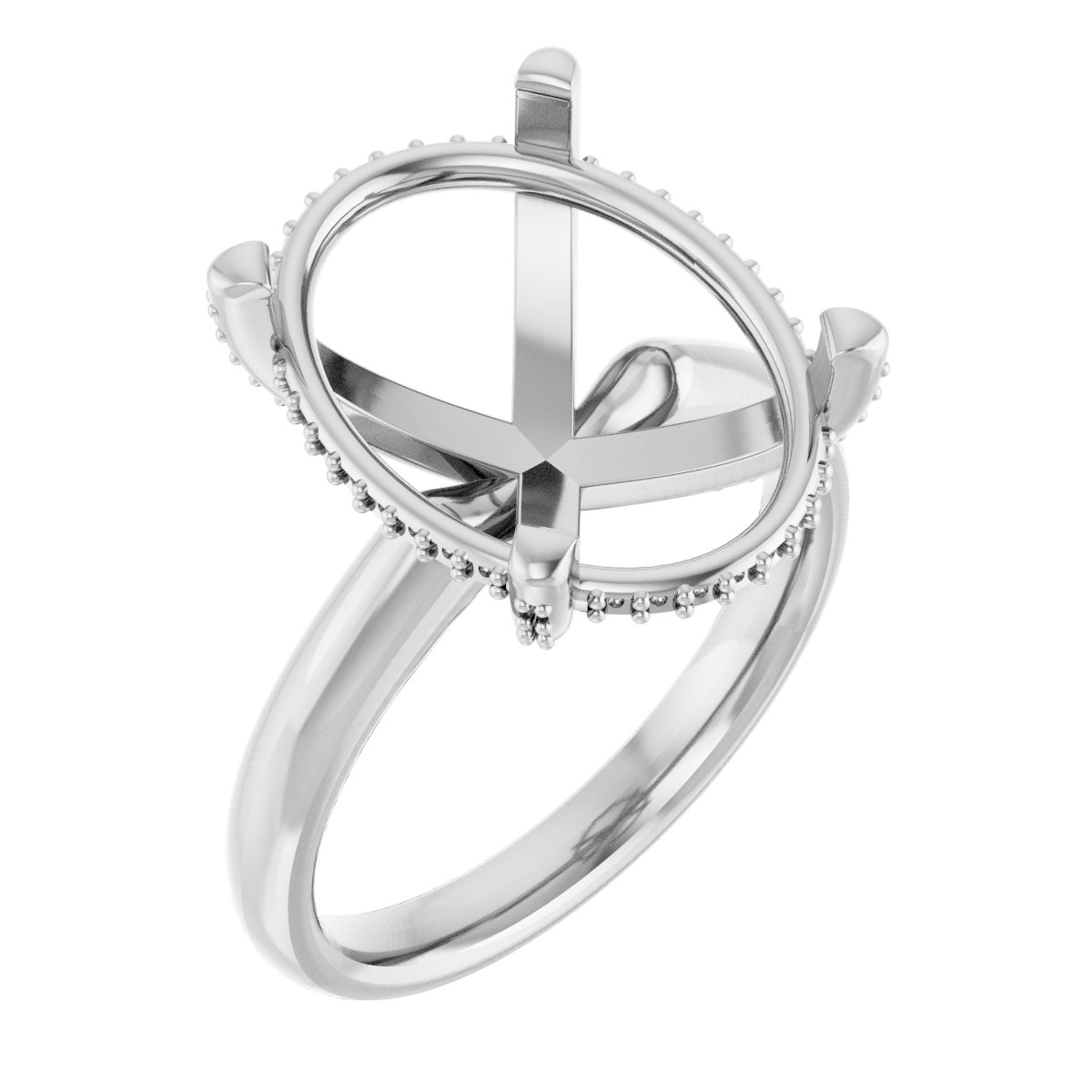 Pave-Style' Accented Engagement Ring
