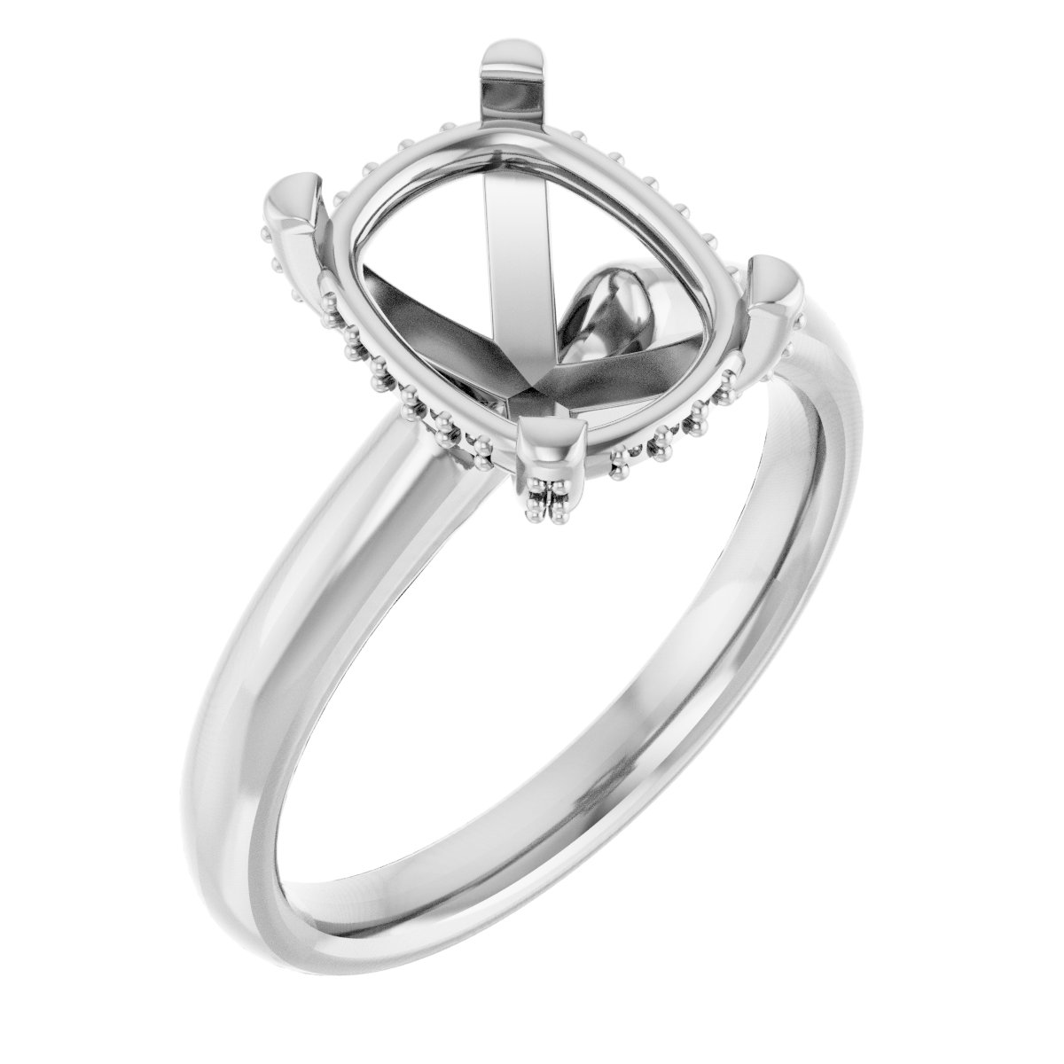 Pave-Style' Accented Engagement Ring