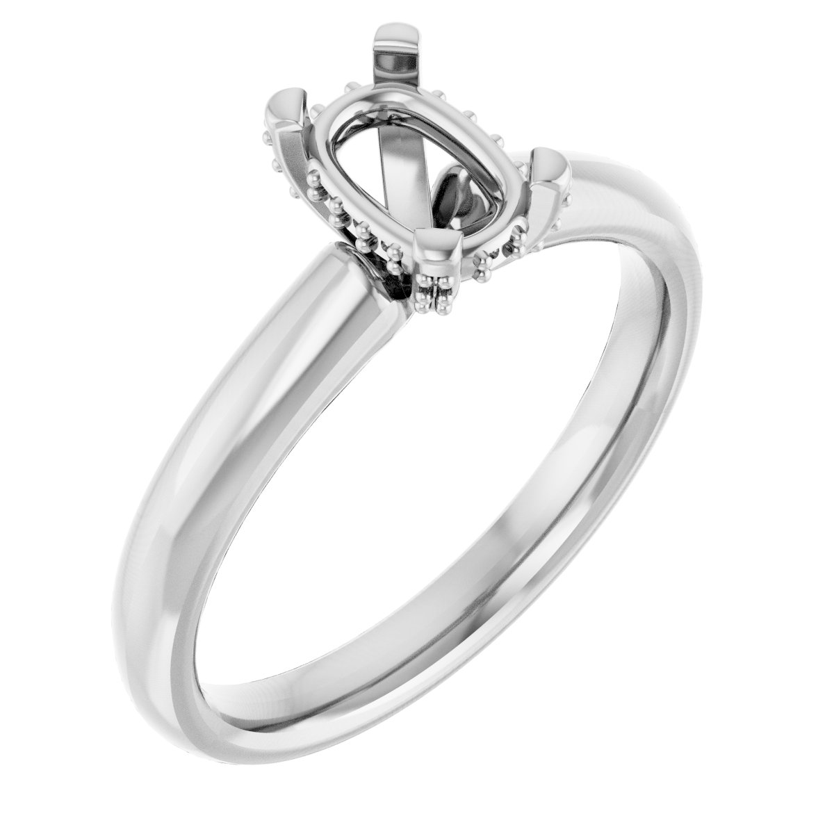 Pave-Style' Accented Engagement Ring