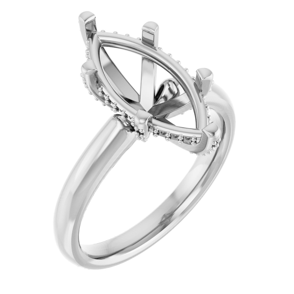 Pave-Style' Accented Engagement Ring