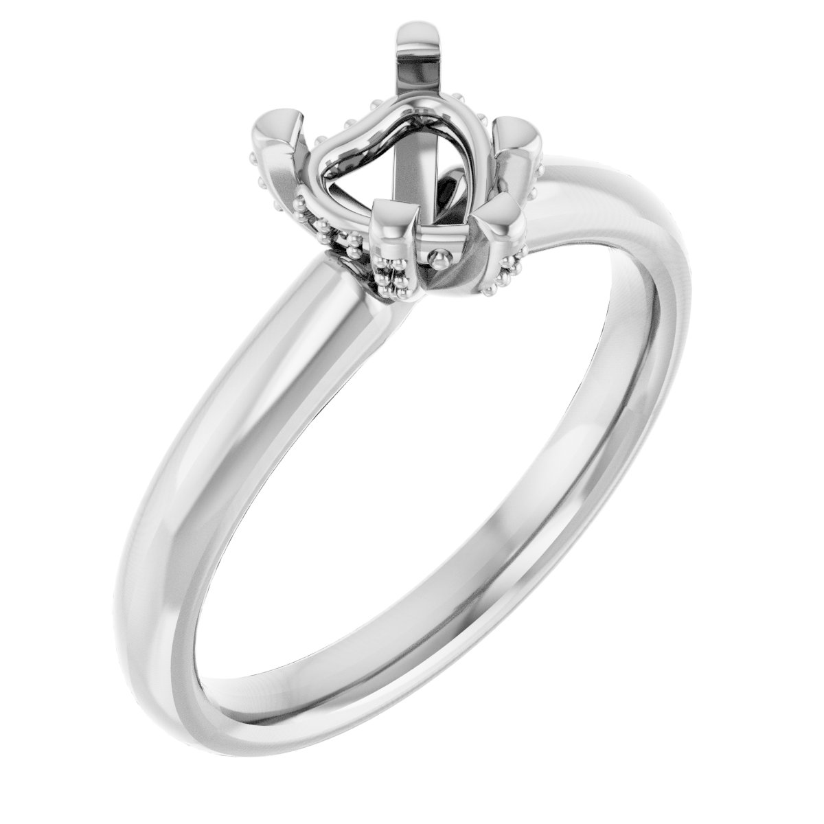 Pave-Style' Accented Engagement Ring