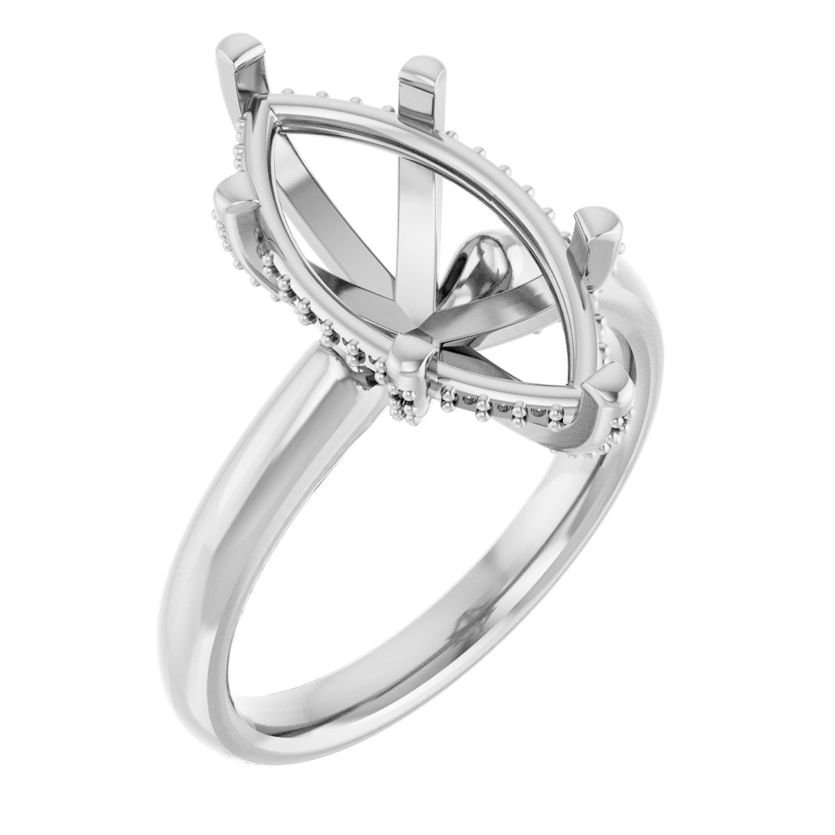 Pave-Style' Accented Engagement Ring