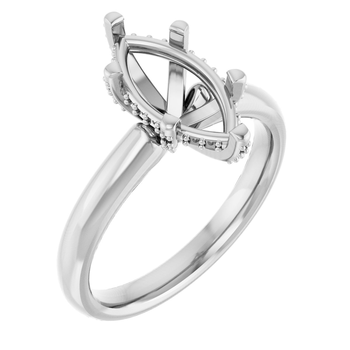 Pave-Style' Accented Engagement Ring