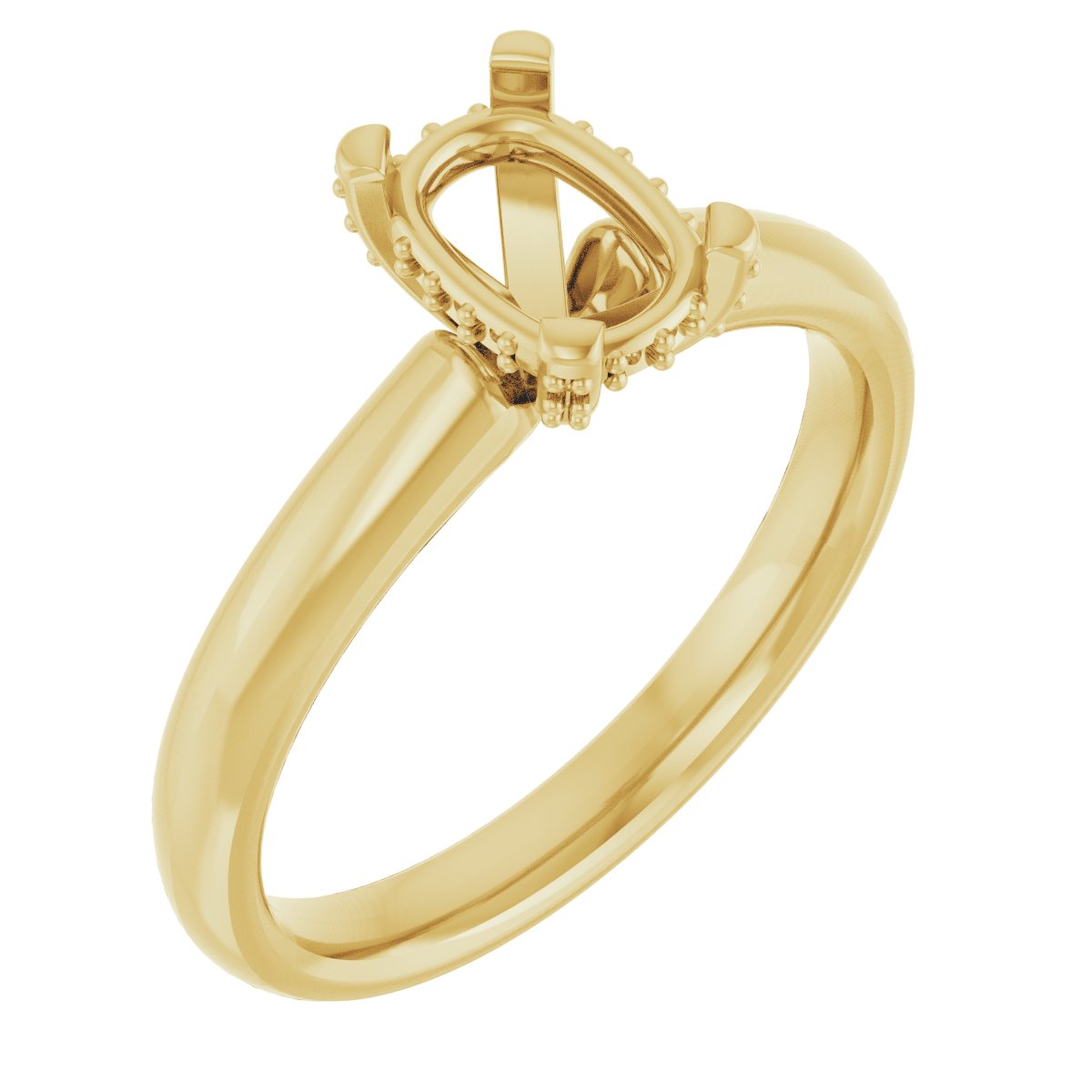 Pave-Style' Accented Engagement Ring