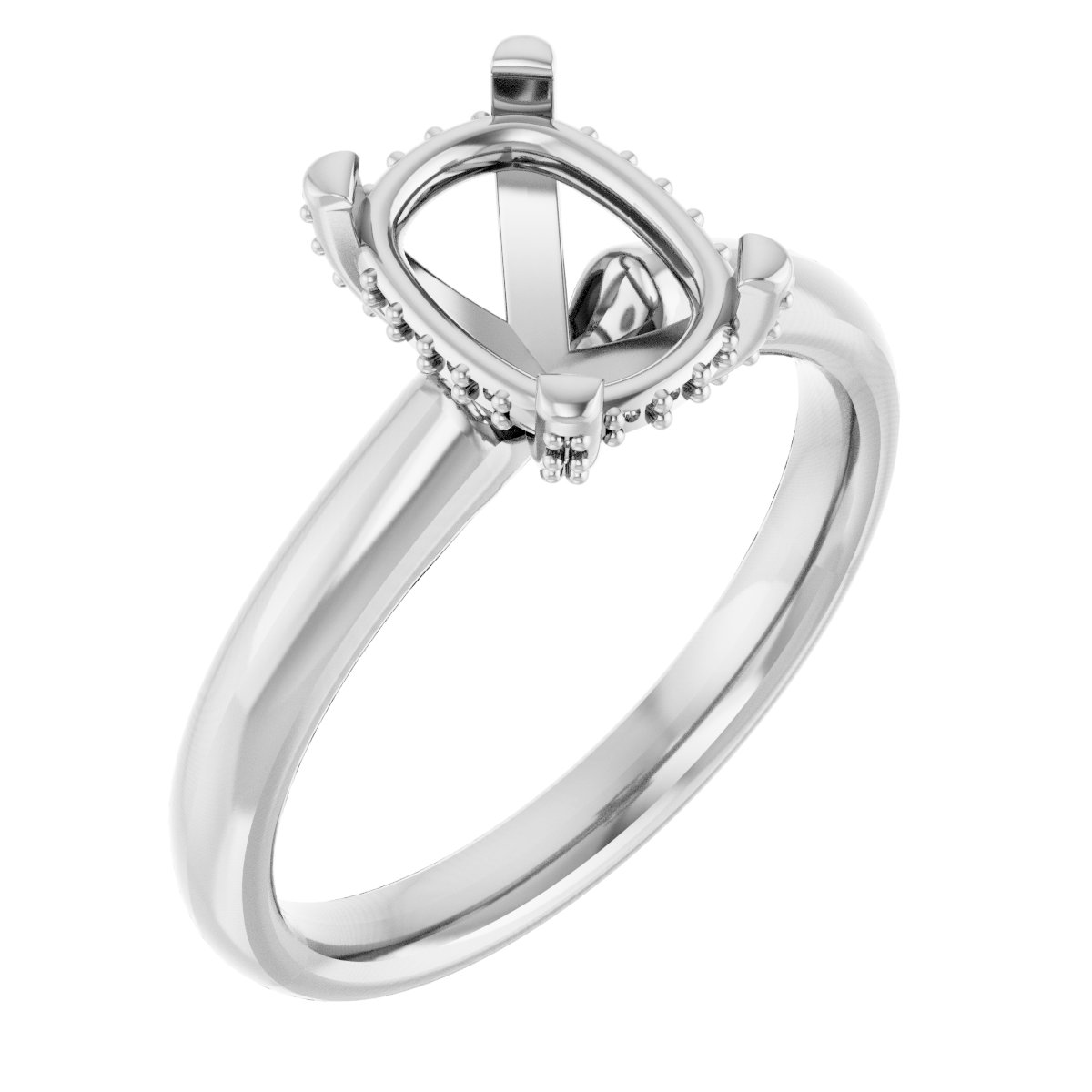 Pave-Style' Accented Engagement Ring