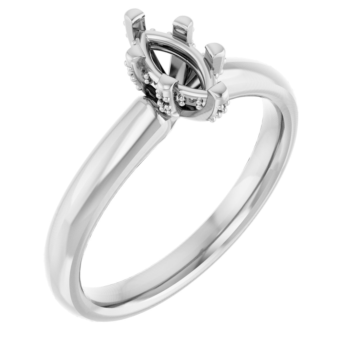 Pave-Style' Accented Engagement Ring