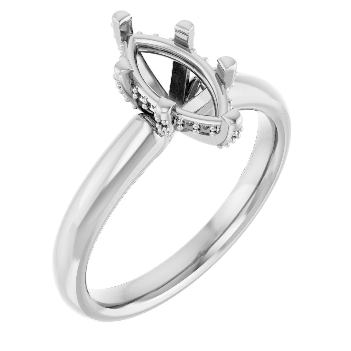 Pave-Style' Accented Engagement Ring
