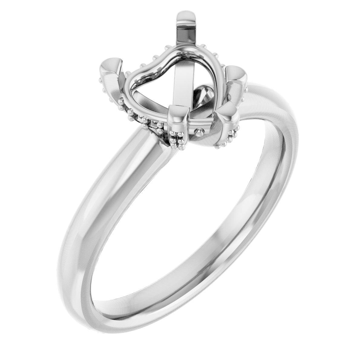 Pave-Style' Accented Engagement Ring