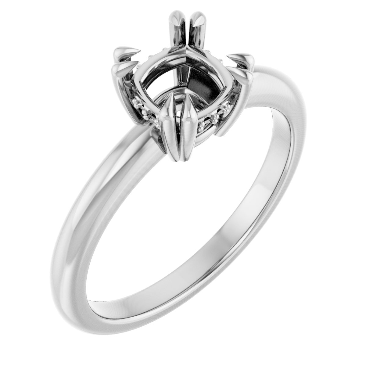 Double Claw-Prong Engagement Ring