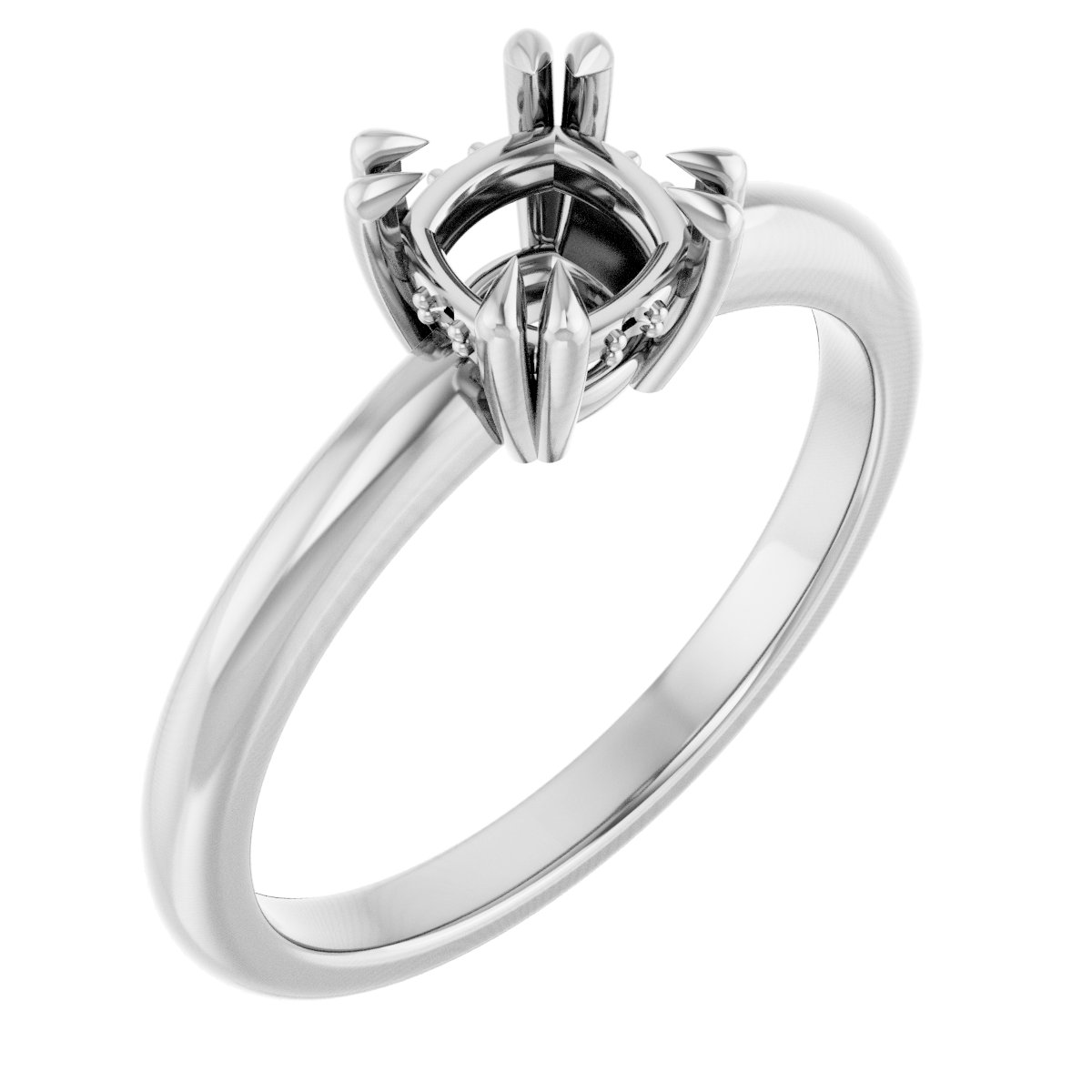 Double Claw-Prong Engagement Ring
