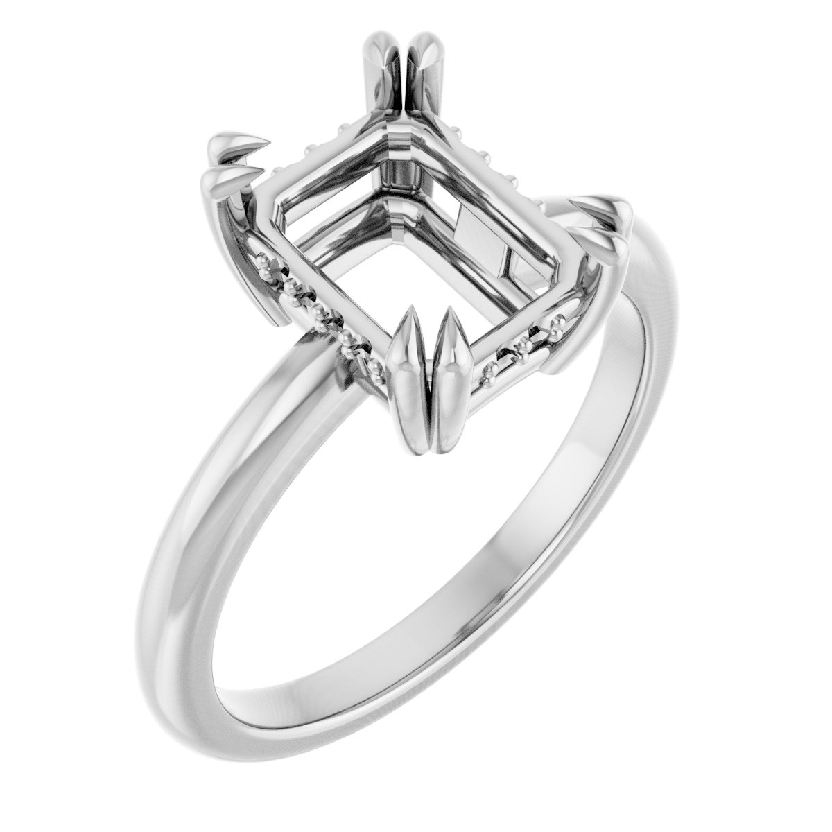 Double Claw-Prong Engagement Ring