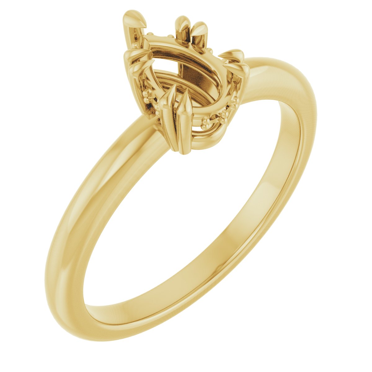 Double Claw-Prong Engagement Ring