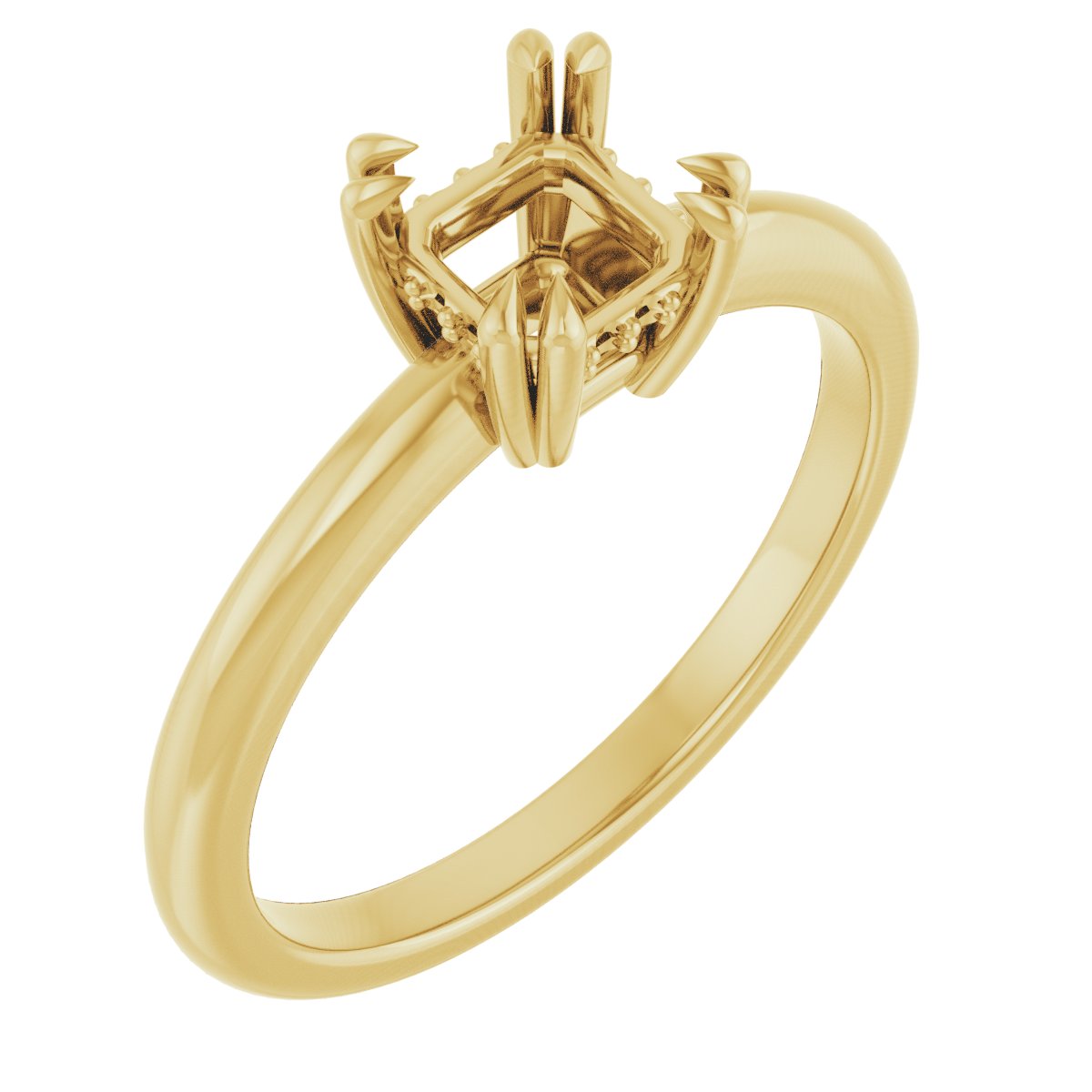 Double Claw-Prong Engagement Ring