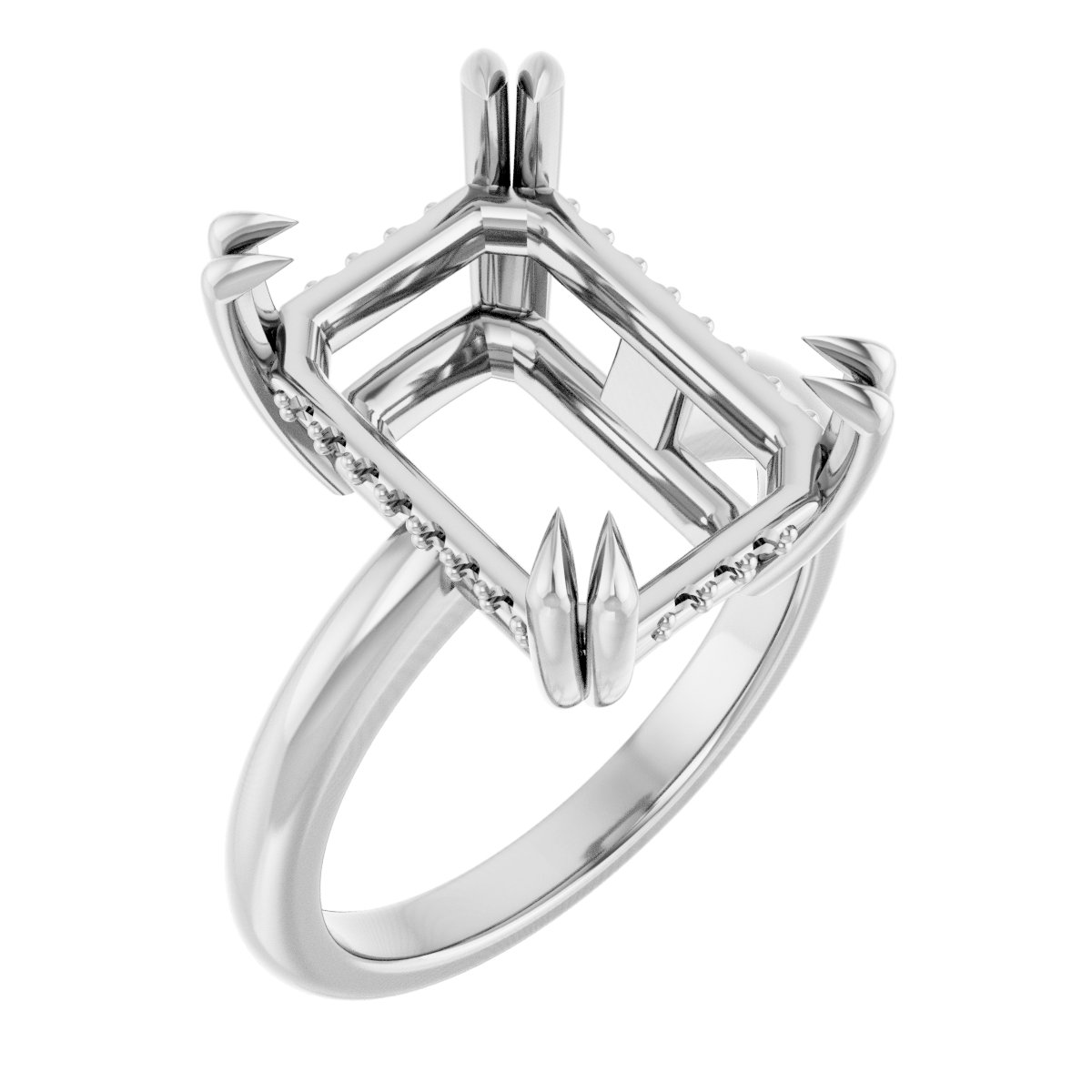 Double Claw-Prong Engagement Ring