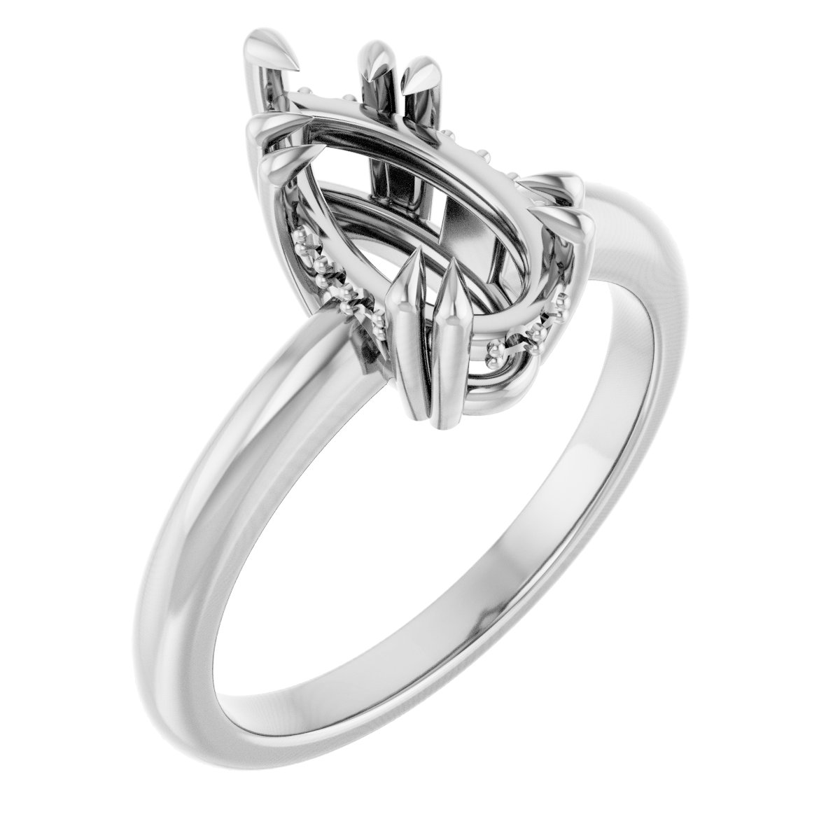 Double Claw-Prong Engagement Ring