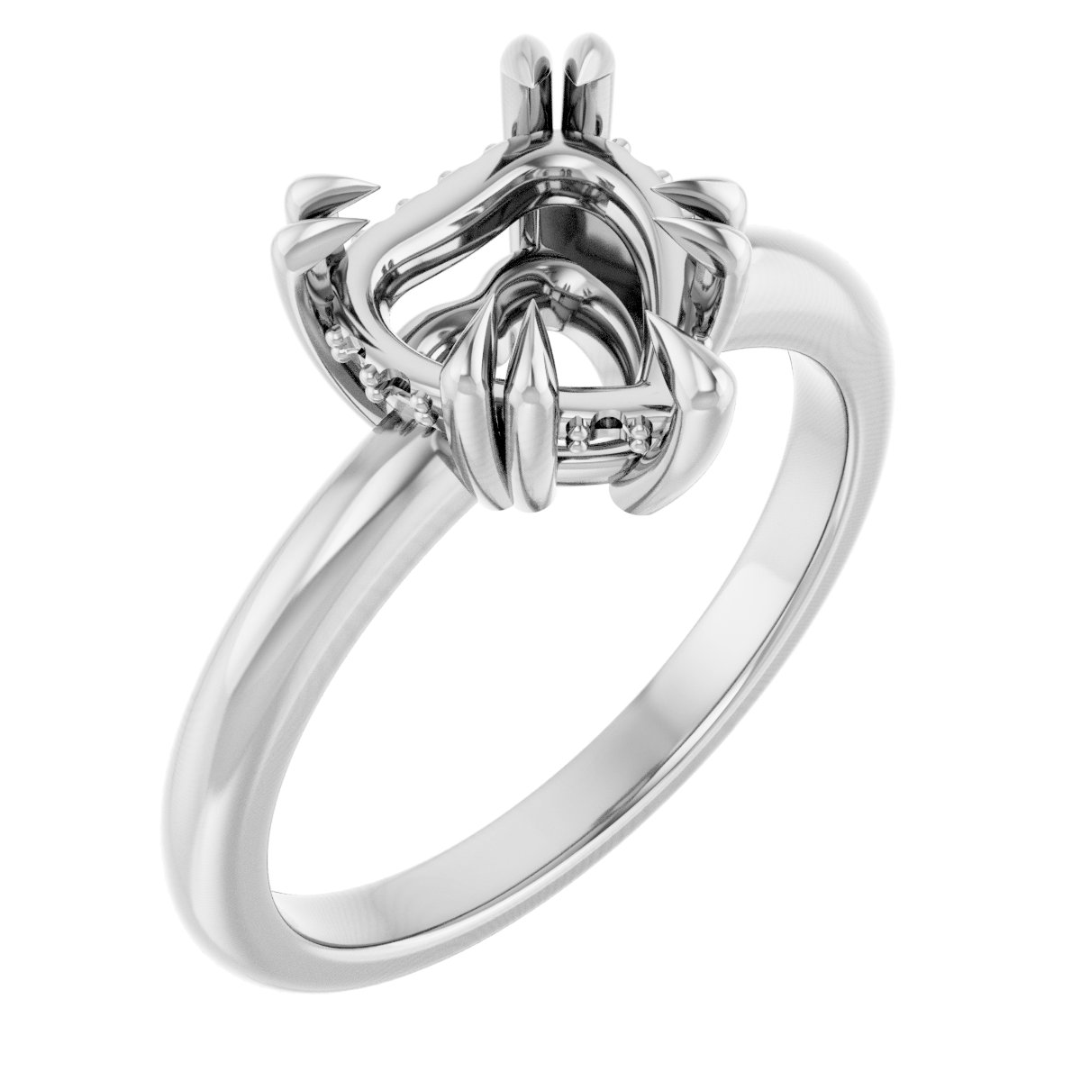 Double Claw-Prong Engagement Ring