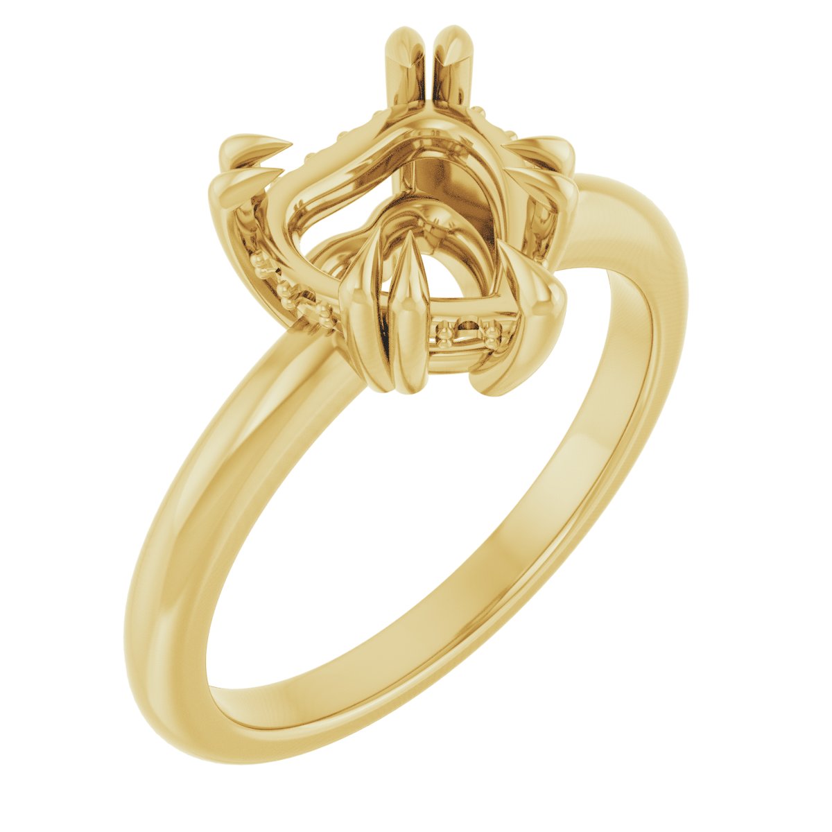Double Claw-Prong Engagement Ring