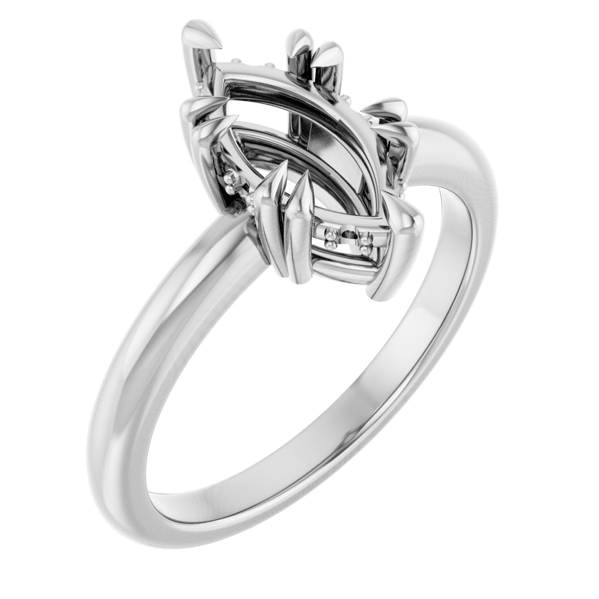 Double Claw-Prong Engagement Ring