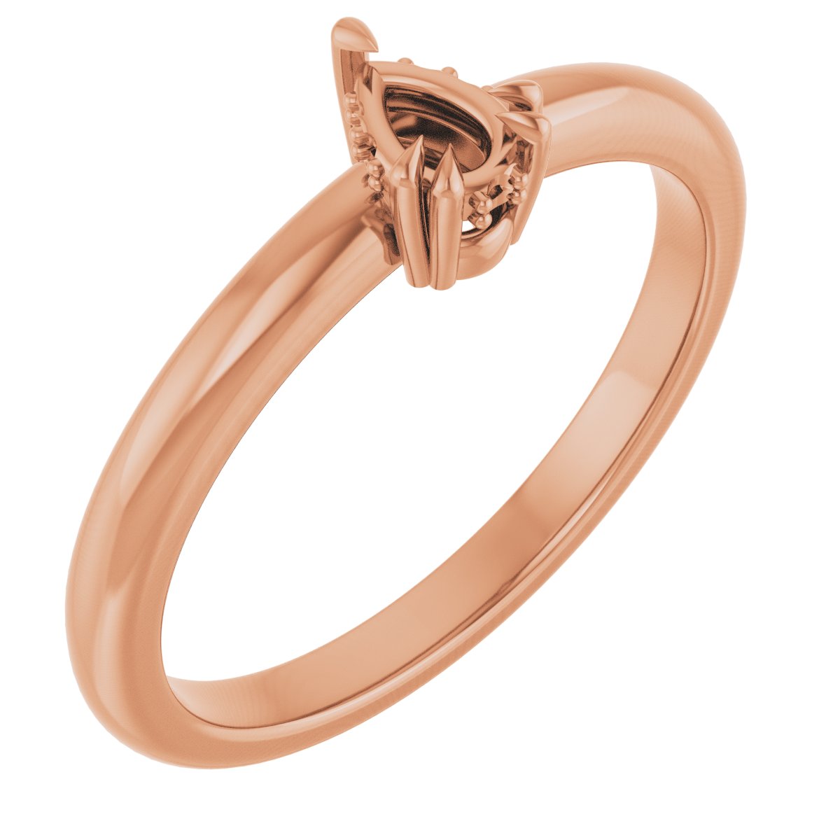 Double Claw-Prong Engagement Ring