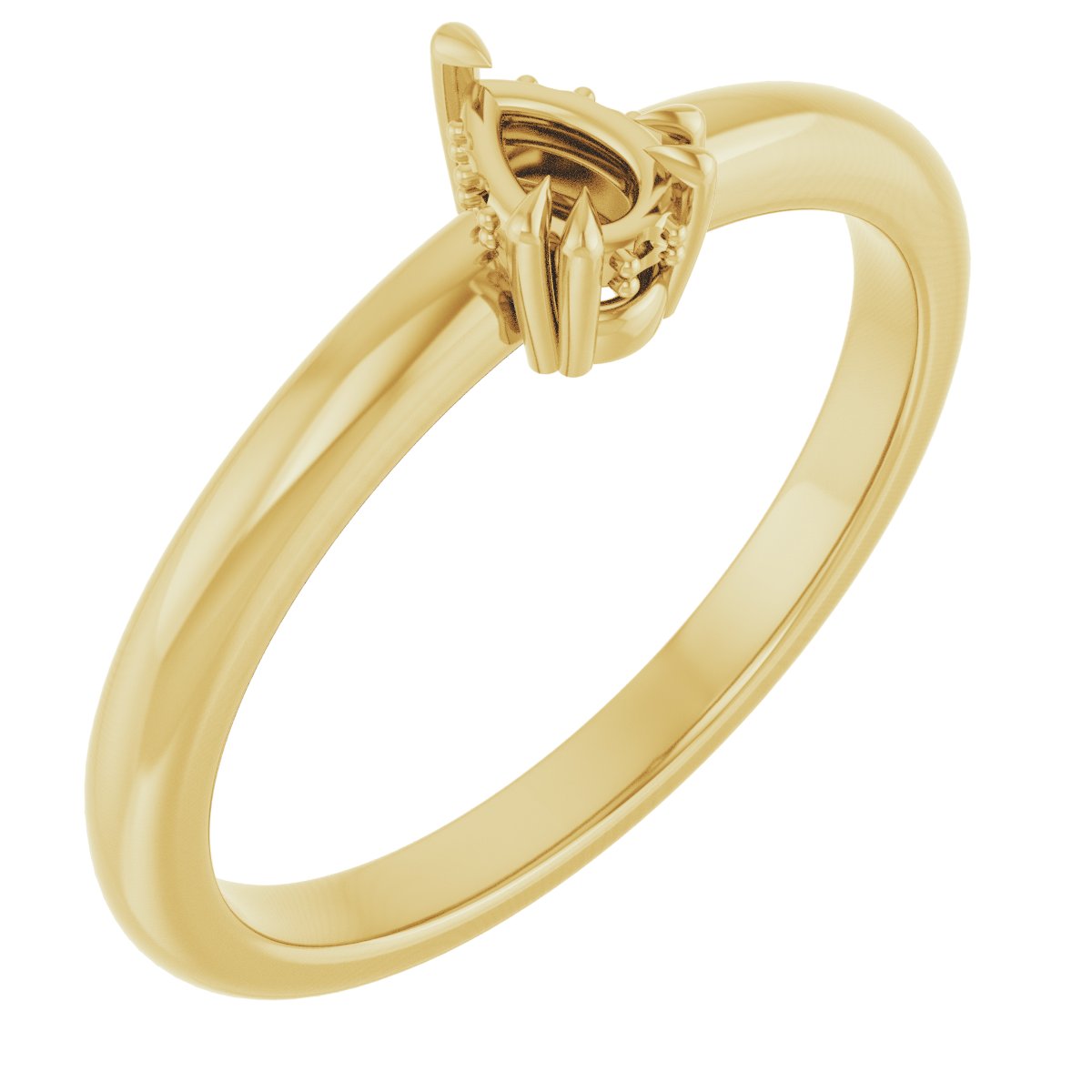Double Claw-Prong Engagement Ring