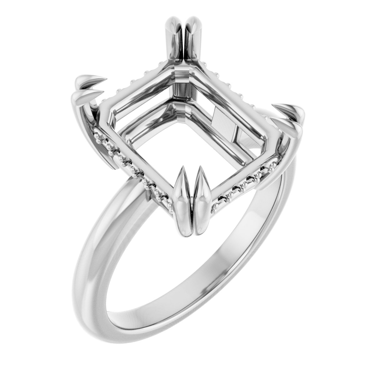 Double Claw-Prong Engagement Ring