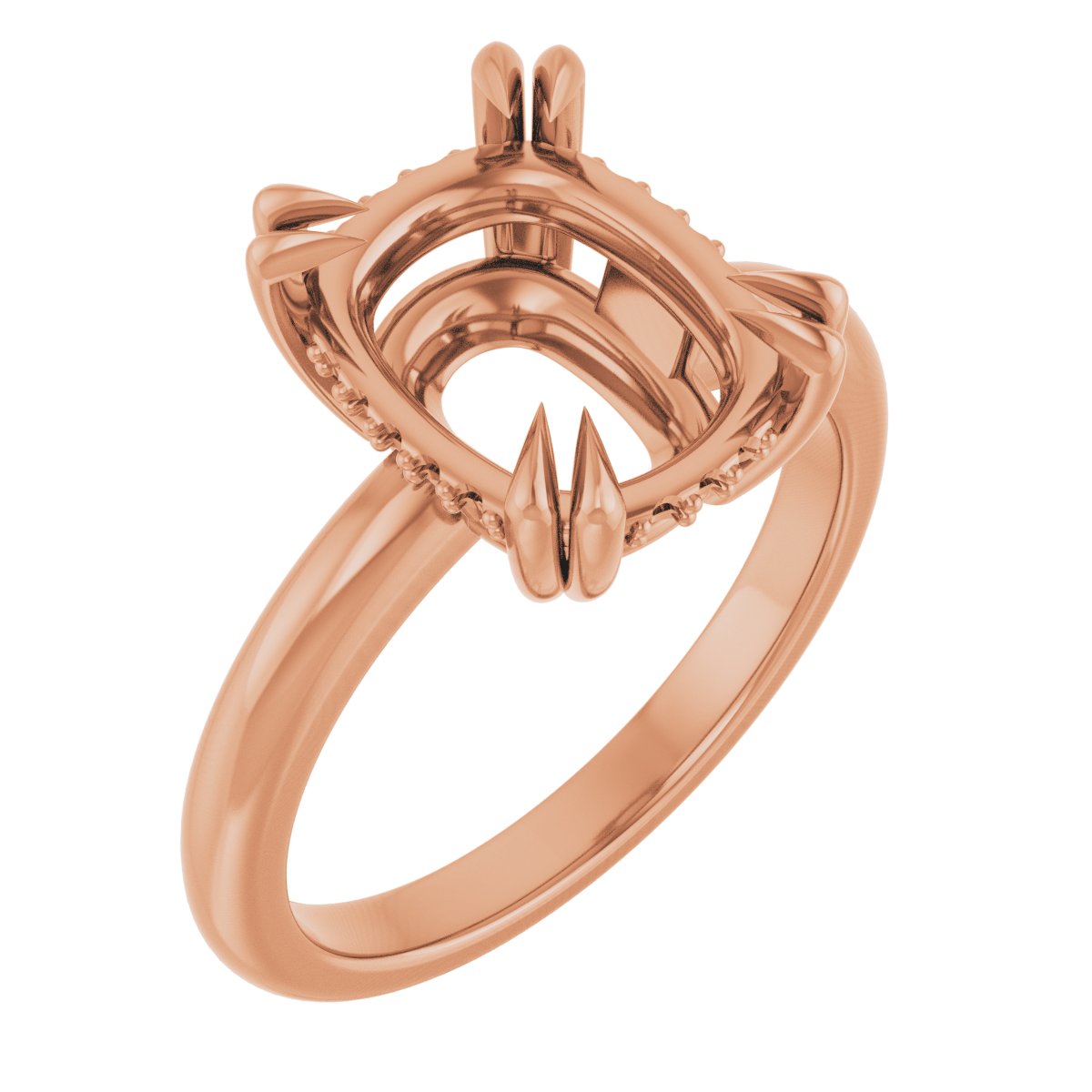 Double Claw-Prong Engagement Ring