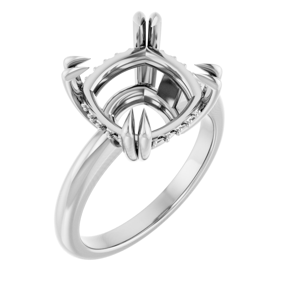 Double Claw-Prong Engagement Ring