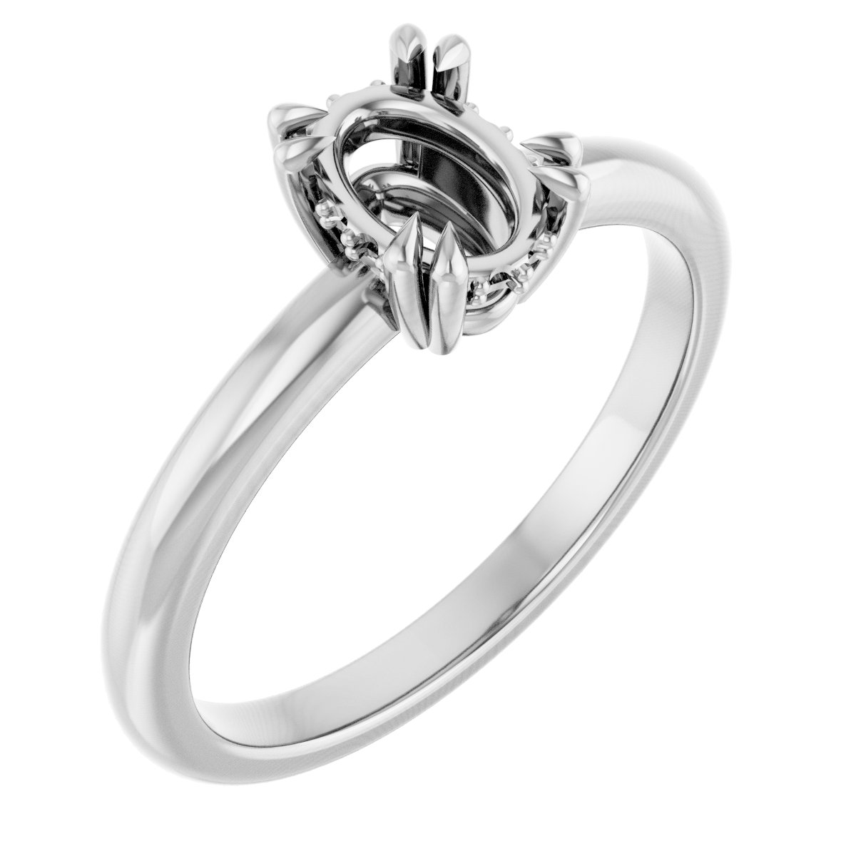 Double Claw-Prong Engagement Ring