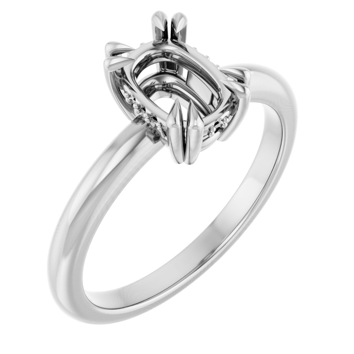 Double Claw-Prong Engagement Ring