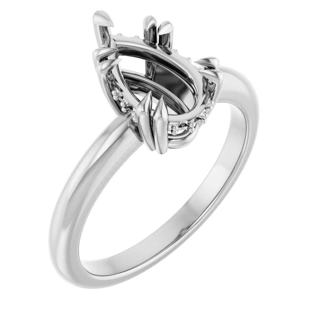 Double Claw-Prong Engagement Ring