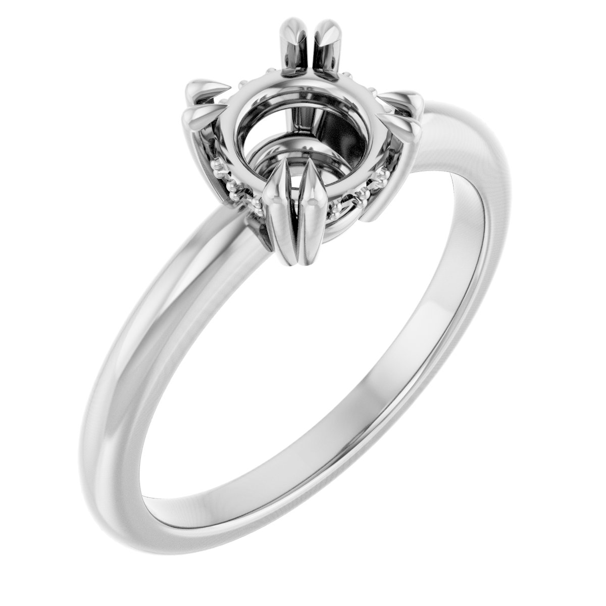 Double Claw-Prong Engagement Ring