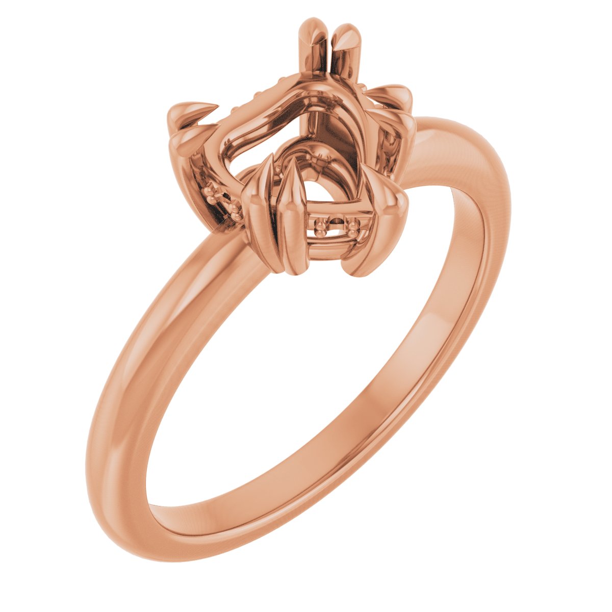 Double Claw-Prong Engagement Ring