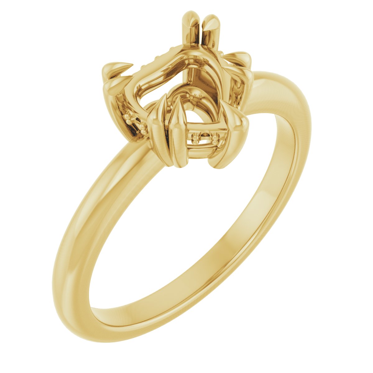 Double Claw-Prong Engagement Ring