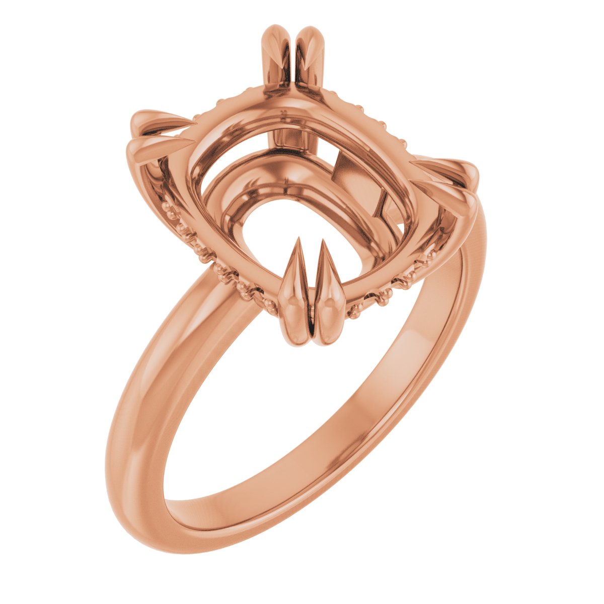Double Claw-Prong Engagement Ring