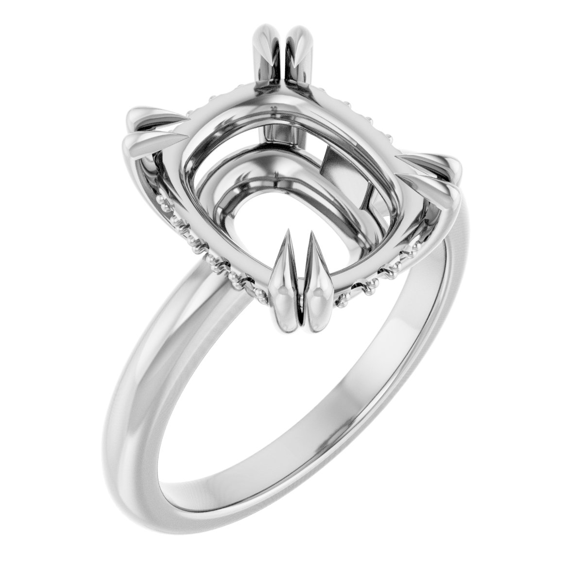 Double Claw-Prong Engagement Ring
