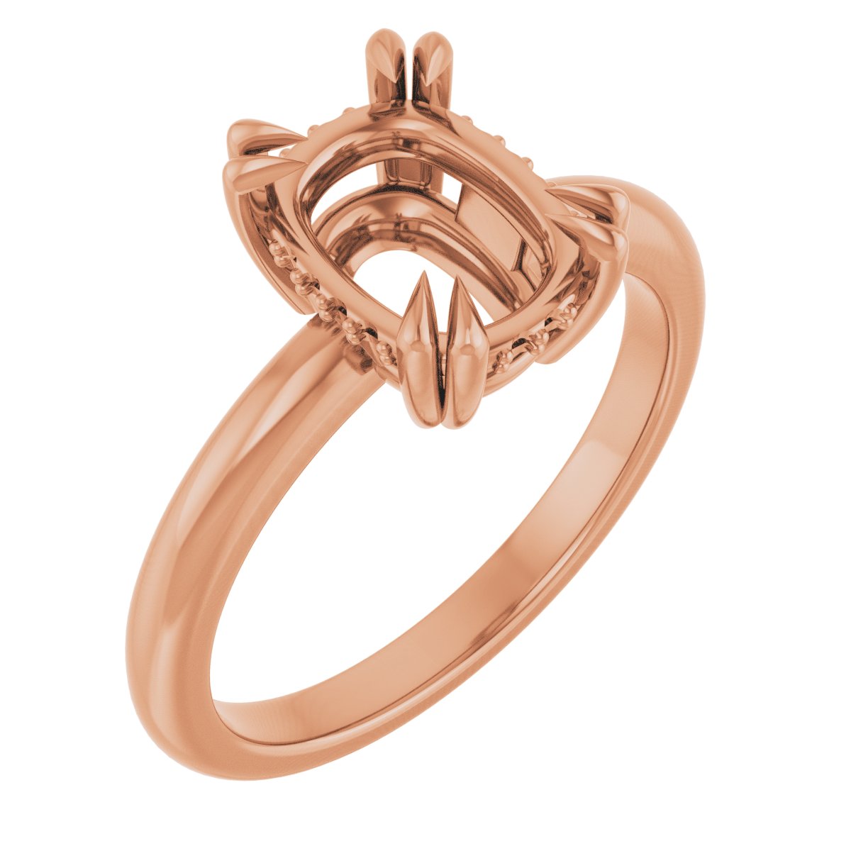 Double Claw-Prong Engagement Ring