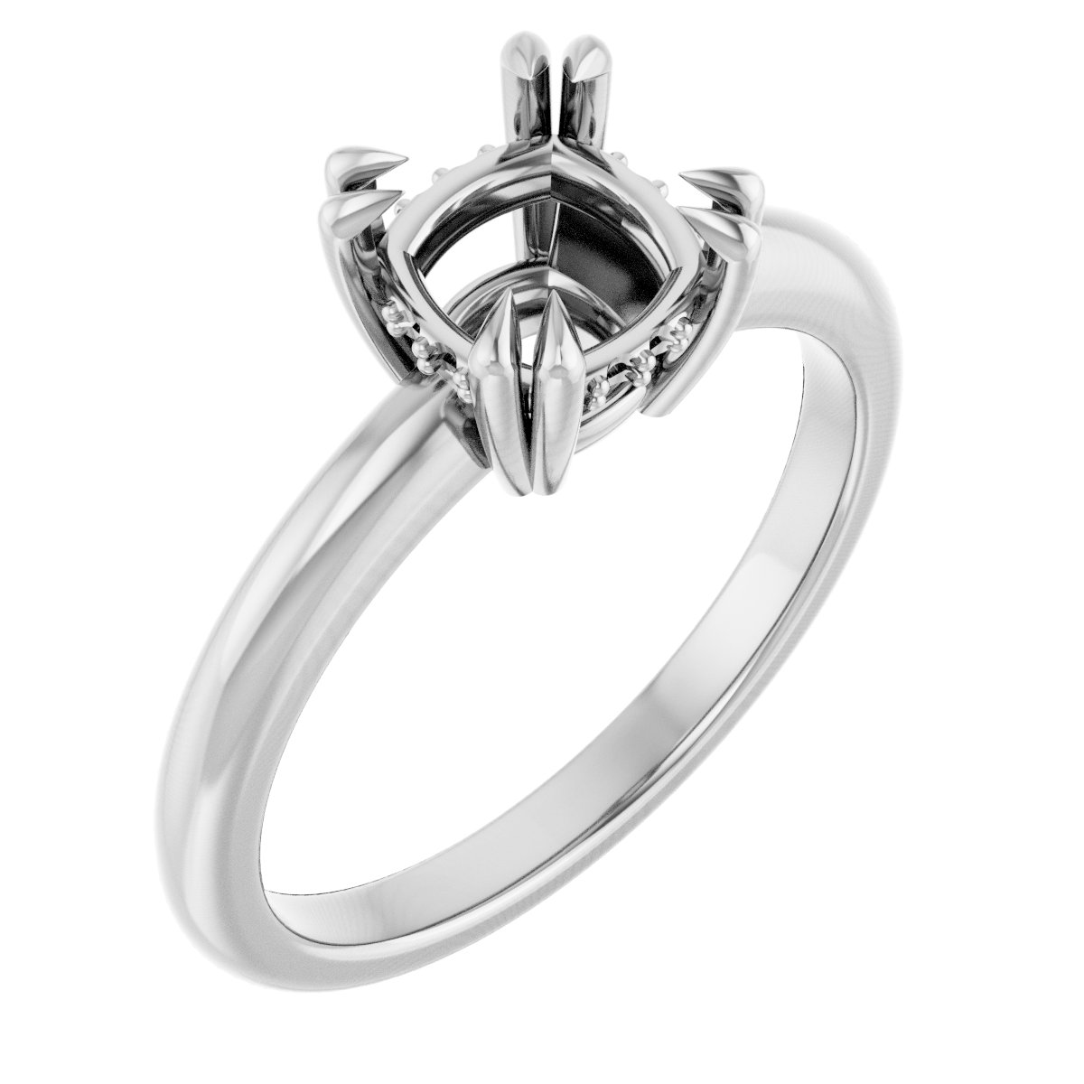Double Claw-Prong Engagement Ring